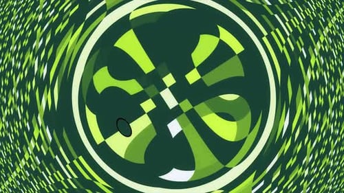 Abstract Green Geometric Morphing Circles Background Loop