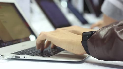 Equipe de negócios está trabalhando em computadores modernos