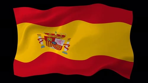 Realistic Waving Flag of Spain Motion Graphic