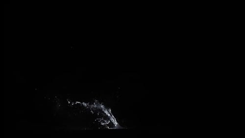 Mesmerizing Water Splash on Black Background in Slow Motion