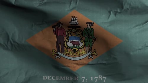 Flagge des Bundesstaates Delaware 4K