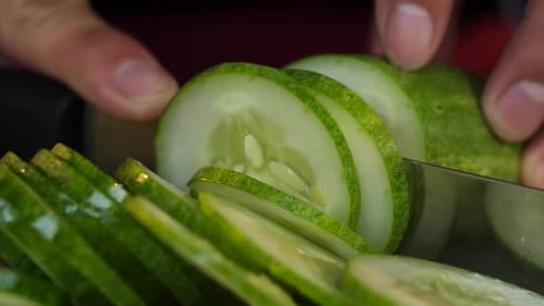 Slicing A Cucumber