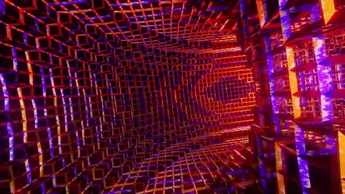 Crystalized Colored Net Mirrored Rotated Party Room Vj Loop Background 4K