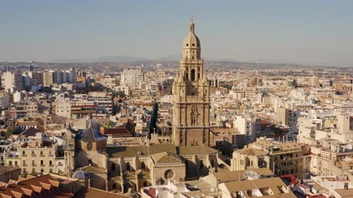 Vista aérea de la catedral de Murcia