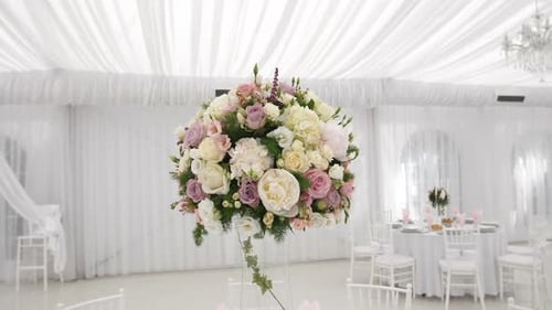 Elegant Wedding Reception with Floral Decorations