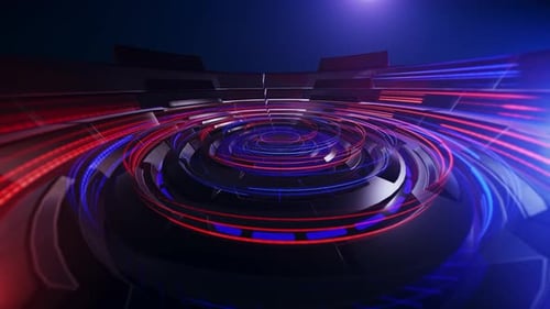 News Intro Graphische Animation mit Linien und kreisförmigen Formen A8