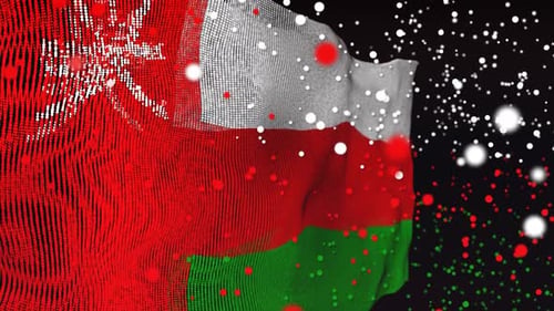Partikelanimation der Flagge von Oman