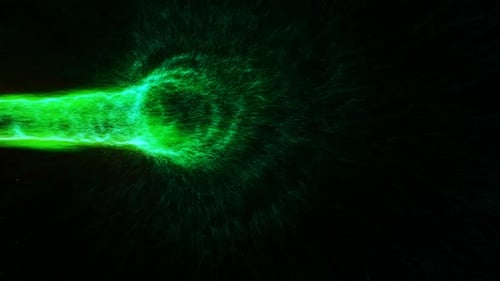 Animation of a warp tunnel in outer space travelling at the speed of light.