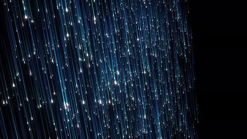 Futuristic Blue Digital Rain Loop Background