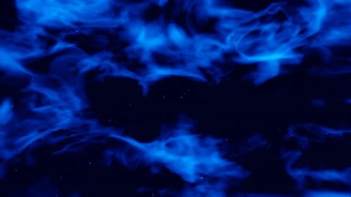 Boucle fluide de vol à travers une nébuleuse et des étoiles rougeoyantes