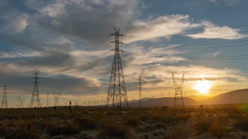 Pilones de energía Time Lapse