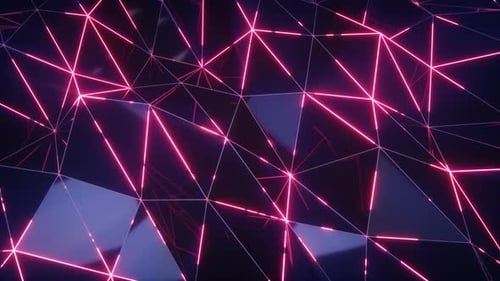 Futuristic Glowing Network Lines Background
