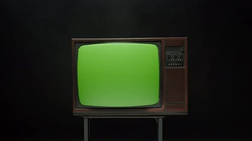 Retro TV with Green Screen Chroma Key
