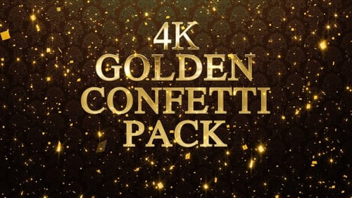 4k Golden Confetti Pack