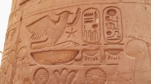 Détails de la colonne de Karnak de la civilisation égyptienne antique