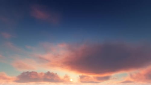 Dynamic Sunset Cloudscape Background Animation