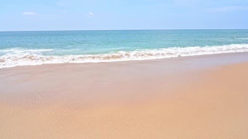Beautiful tropical beach sea ocean with blue sky and white cloud