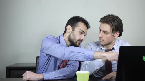Coworkers Dealing for Project