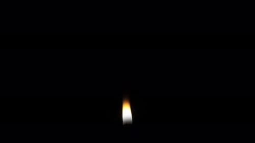 Fire Flames on a Black Background | Single Flame