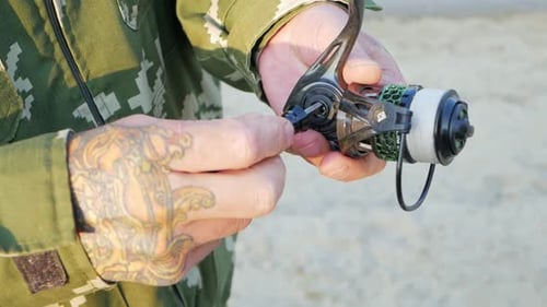 Pensioner Collects a Fishing Rod
