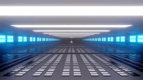 Futuristic Technology Tunnel Loop Background
