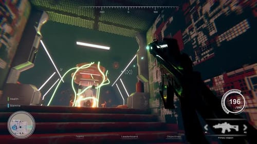 Sci Fi Video Game 3D Animation Space Shooter with Winner Overlay at the End