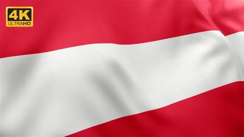 Realistic 3D Waving Austrian Flag Animation