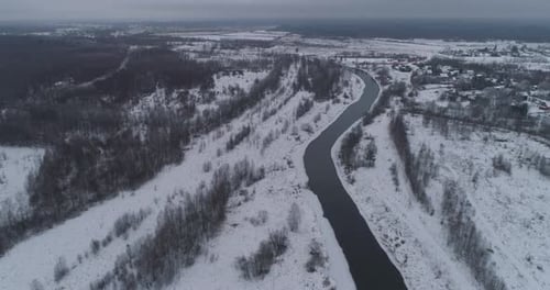 Winter River Landscape