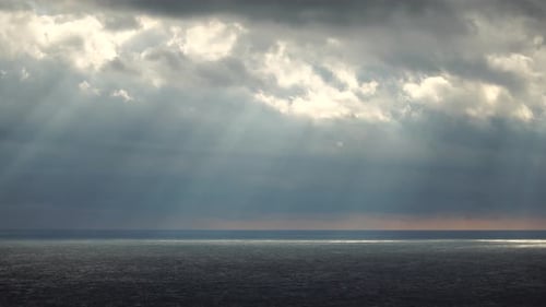 Sunset Over the Scenic Seascape