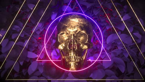 Glowing Brass Skull