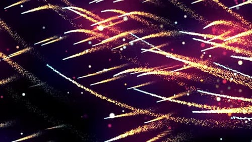 Dynamic Glowing Particle Trails Background for Celebrations and Events