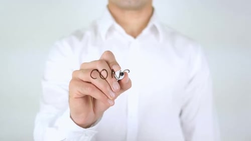 Man Writes Concept Creation with Marker on Glass