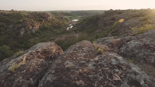 Aerial Drone View of the Beautiful Canyon in Ukraine