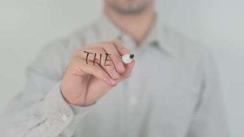 The Choice Is Yours Writing on Screen with Hand
