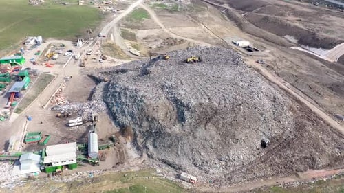 Gigantic Landfill Near a City
