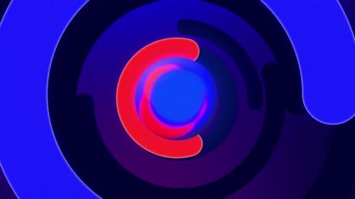 Vibrant Abstract Circular Geometric Background Loop