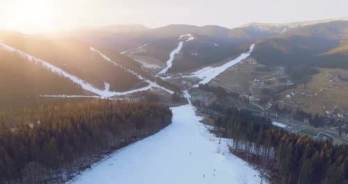 Ski Resort in Mountains
