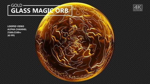 Magische Kugel aus Goldglas
