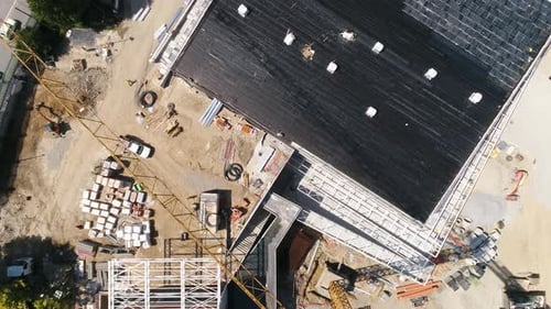 Construction Area with New Buildings