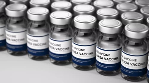 Vaccine Injection Bottle. Medicine Hospital Equipment & Drug Vial.