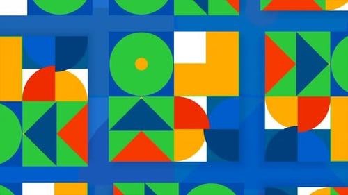 Animated Collage of Geometric Shapes