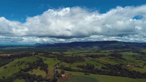 Rural landscape aerial view. Nature scenery