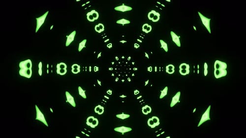 Green Neon Rays VJ Loop
