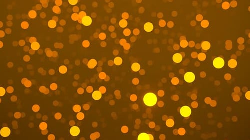 Golden Bokeh Light Particles Floating Loop Background