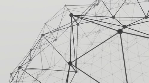 Abstract Connected Geometric Network Lines Animation
