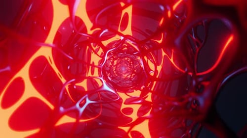 Tube neuronal coloré de science-fiction version 8