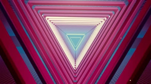 Flying Tunnel Triangle Light Retro 02 HD