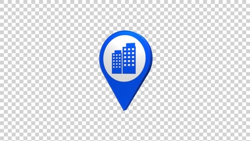 Animated Corporate Location Map Pin Icon