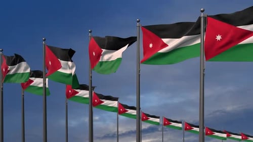 The Jordan Flags Waving In The Wind - 2K