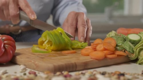 Preparing Vegan Vegetarian Meal Vegetables